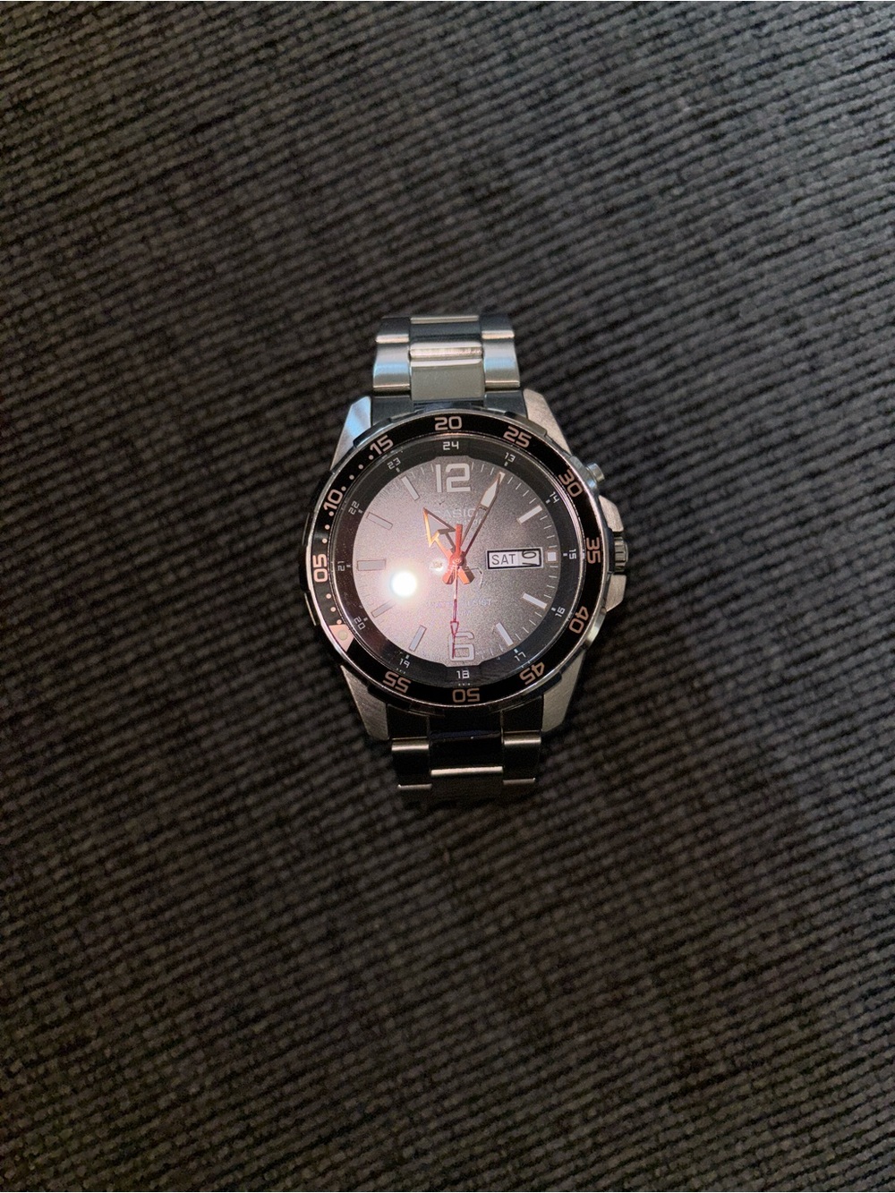 Stainless Steel Men's Analog Watch - Silver Dial